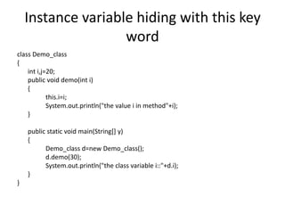 Class introduction in java | PPT