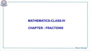MATHEMATICS-CLASS-IV
CHAPTER - FRACTIONS
 