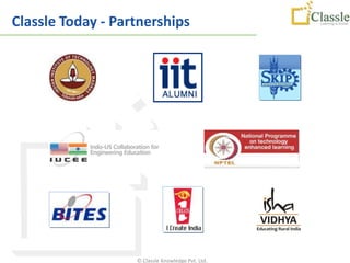 Classle Today - Partnerships




                   © Classle Knowledge Pvt. Ltd.
 
