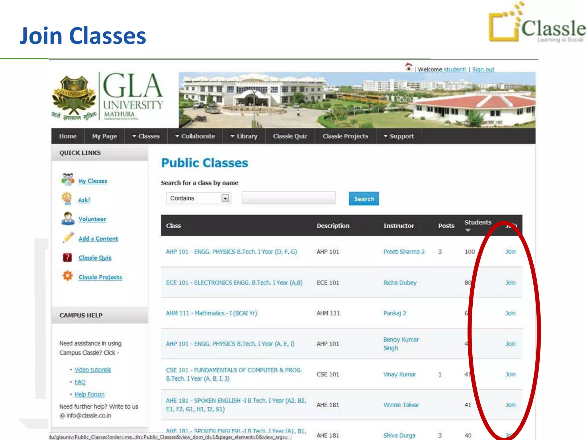 Join Classes




               © Classle Knowledge Pvt. Ltd.
 