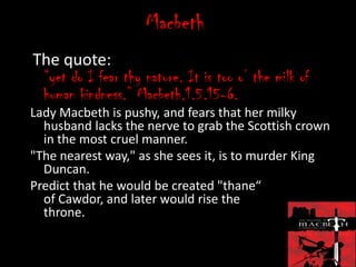 Macbeth Quotes About Power 6Th Grade Class Macbeth Quotes