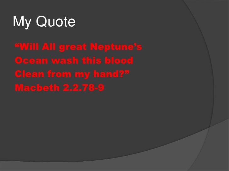 6th Grade Class Macbeth Quotes