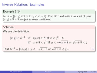 Relations between two sets | PDF