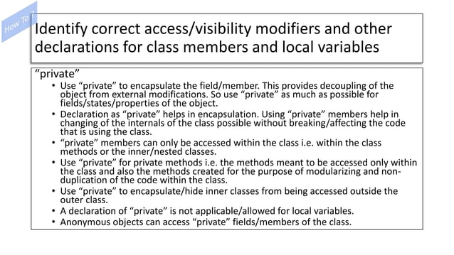 Class Members Access/Visibility Guide (Checklist) | PPTX | Programming ...