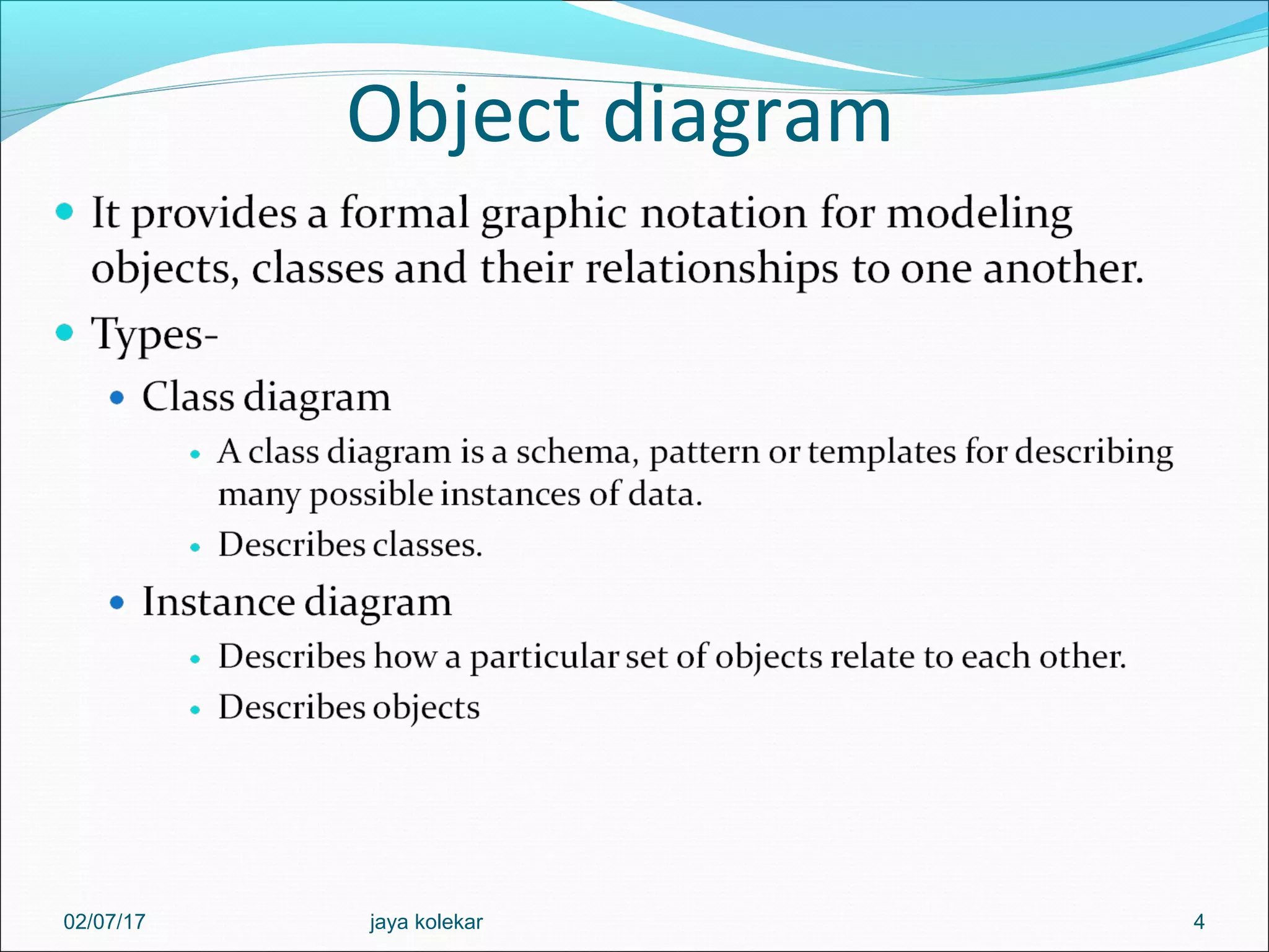Object diagram 402/07/17 jaya kolekar 