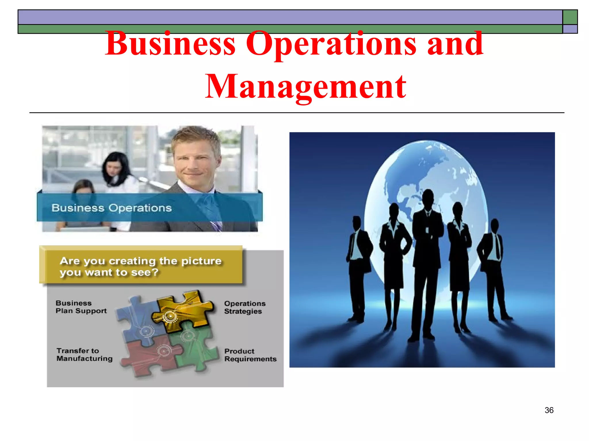 Business Operations and
      Management




                          36
 