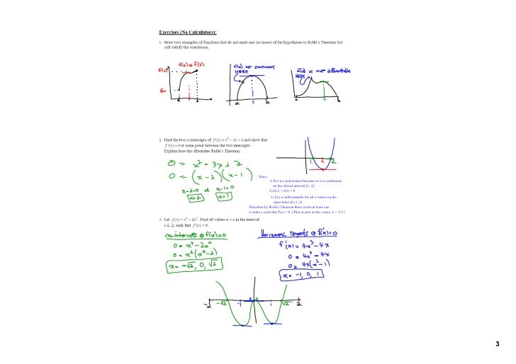 Rolle S Theorem Rolle S Theorem