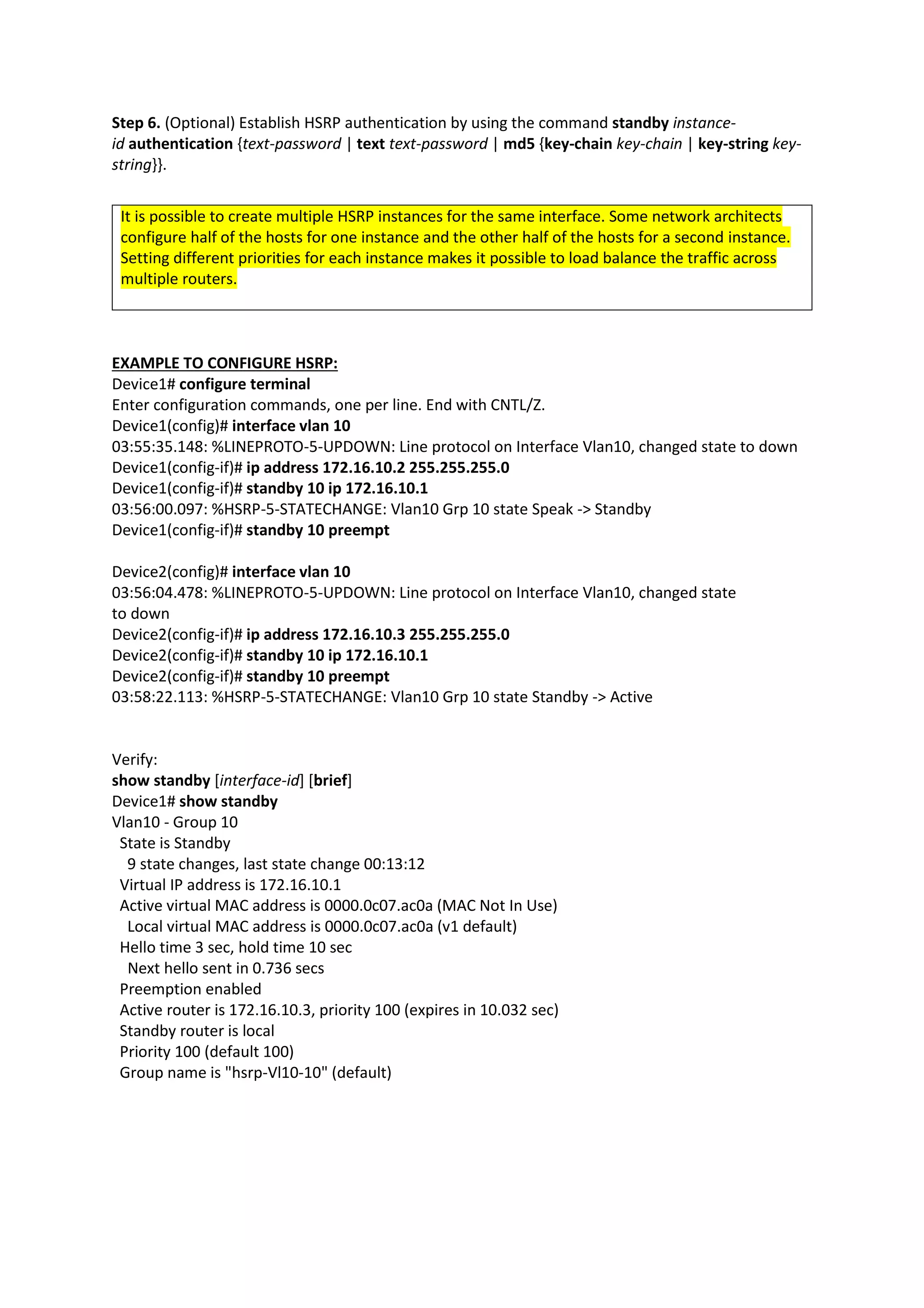 Class notes fhrp,hsrp,vrrp | PDF