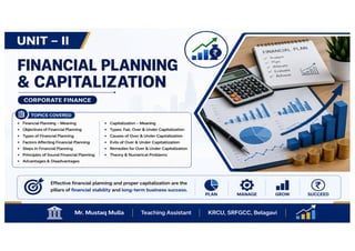 Class notes Unit - II Financial Planning and capitalization.pdf