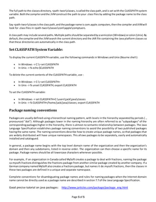 Class notes(week 7) on packages | DOCX | Programming Languages | Computing