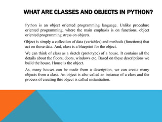 CLASS OBJECT AND INHERITANCE IN PYTHON | PPT