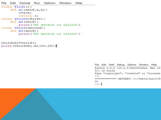 CLASS OBJECT AND INHERITANCE IN PYTHON | PPT
