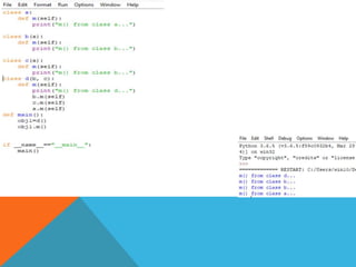 CLASS OBJECT AND INHERITANCE IN PYTHON | PPT