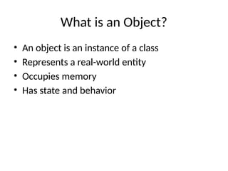 Comprehensive Guide to Classes and Objects in Java Programming | PPTX