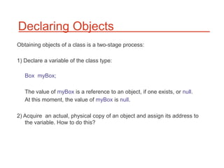 Class object method constructors in java | PPT