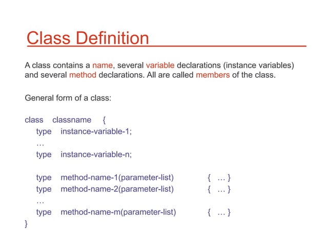 Class object method constructors in java | PPT