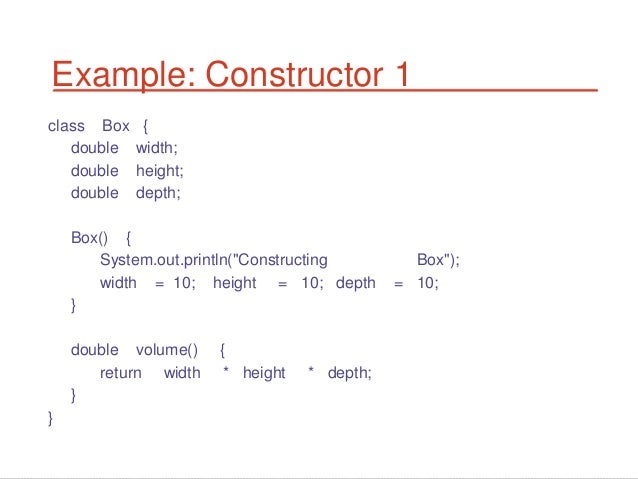 constructor definition constructor definition