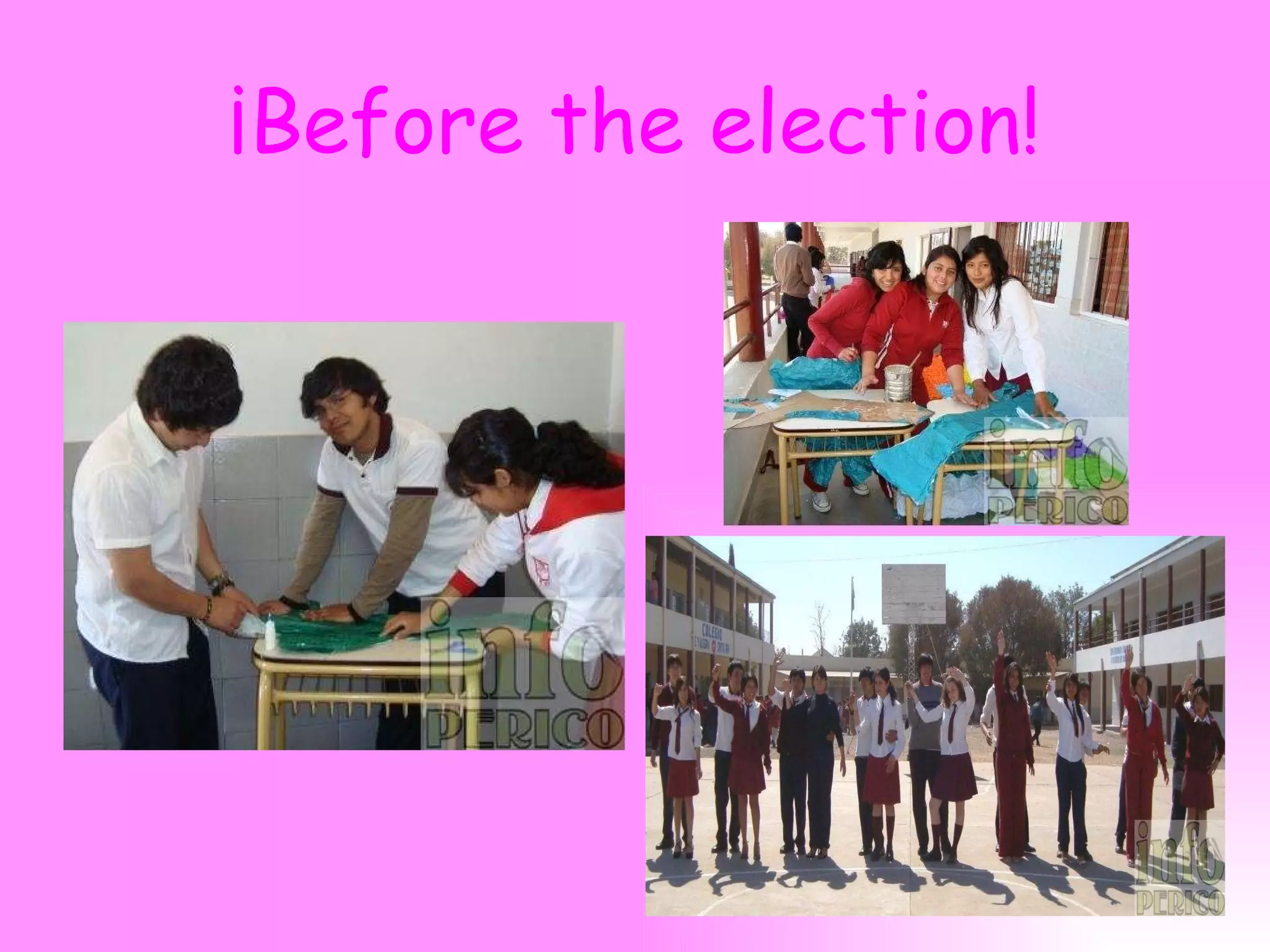 ¡Before the election! 