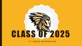 CLASS OF 2025
1 1 T H G R A D E I N F O R M AT I O N
 