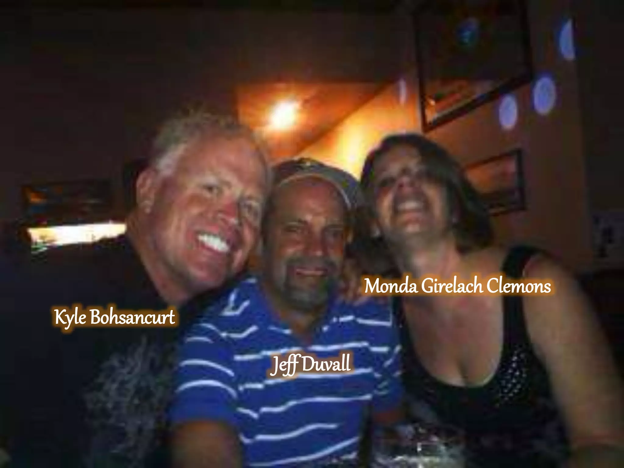 Monda GirelachClemons
Jeff Duvall
Kyle Bohsancurt
 