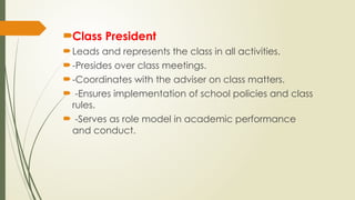 CLASSROOM OFFICERS COMPOSITION FOR THE S.Y. 2025-2026 | PPTX