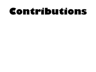 Contributions
 