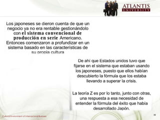 38
Cultural Environment of Internacional Business
 