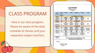 CLASS ORIENTATION for teachers meeting .pptx