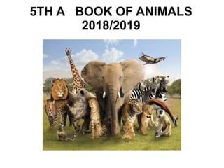 5TH A BOOK OF ANIMALS
2018/2019
 