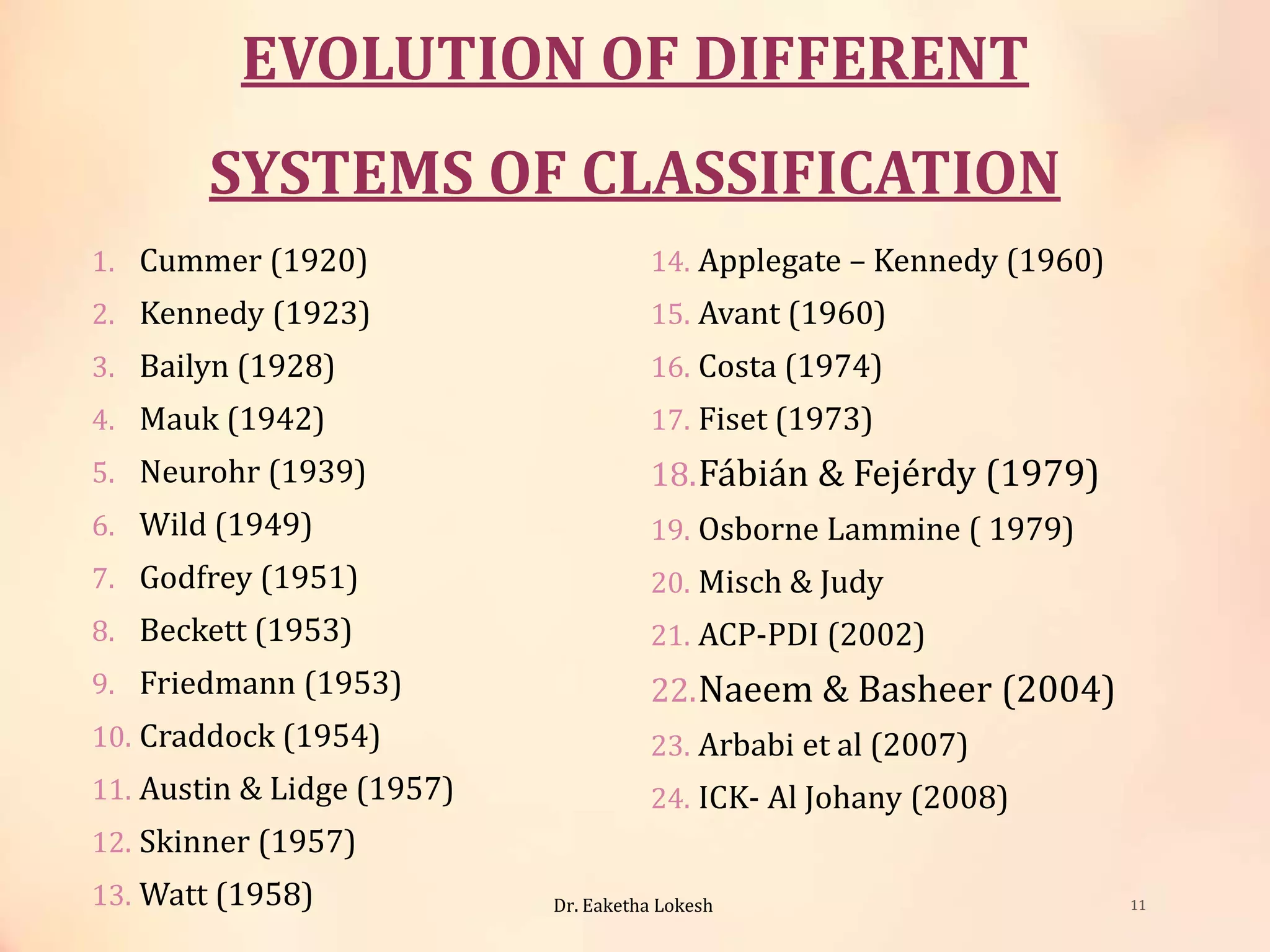 Classification systems for partially edentulous arches | PPTX