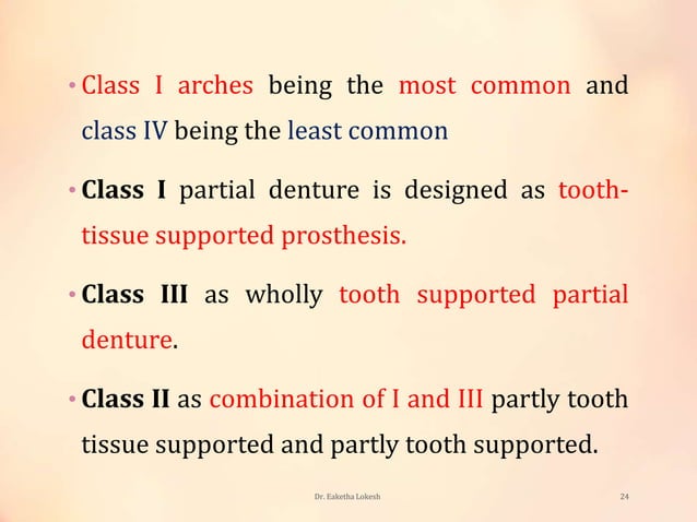 Classification systems for partially edentulous arches | PPTX | Dental ...