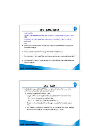 Class ppt intro to-sas | PDF