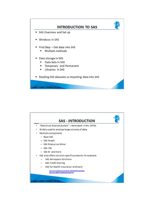 Class ppt intro to-sas | PDF