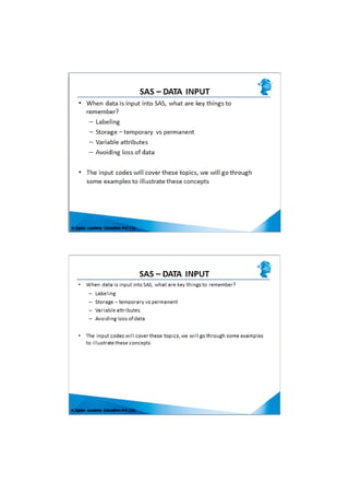Class ppt intro to-sas | PDF