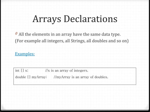 Arrays Class presentation | PPT
