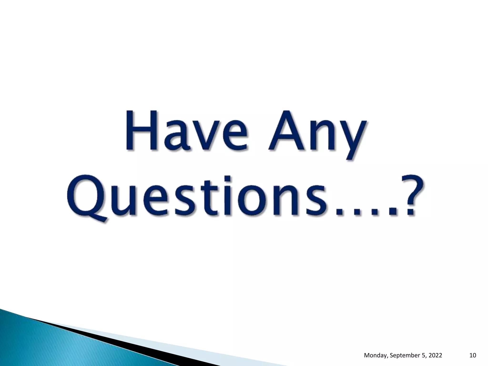 Monday, September 5, 2022 10