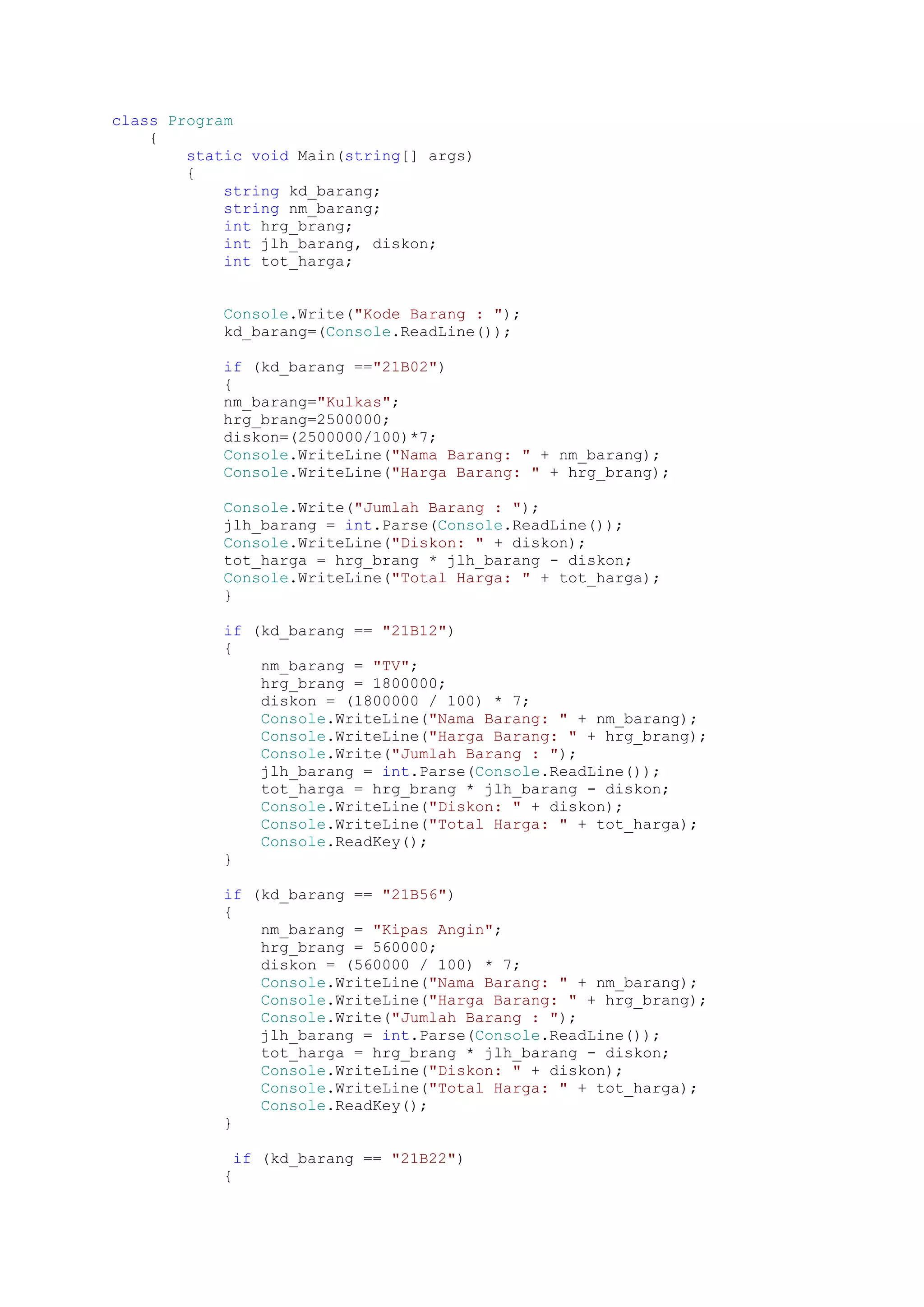 list program C# | PDF