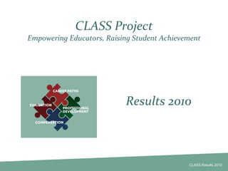 CLASS Project Empowering Educators, Raising Student Achievement Results 2010 