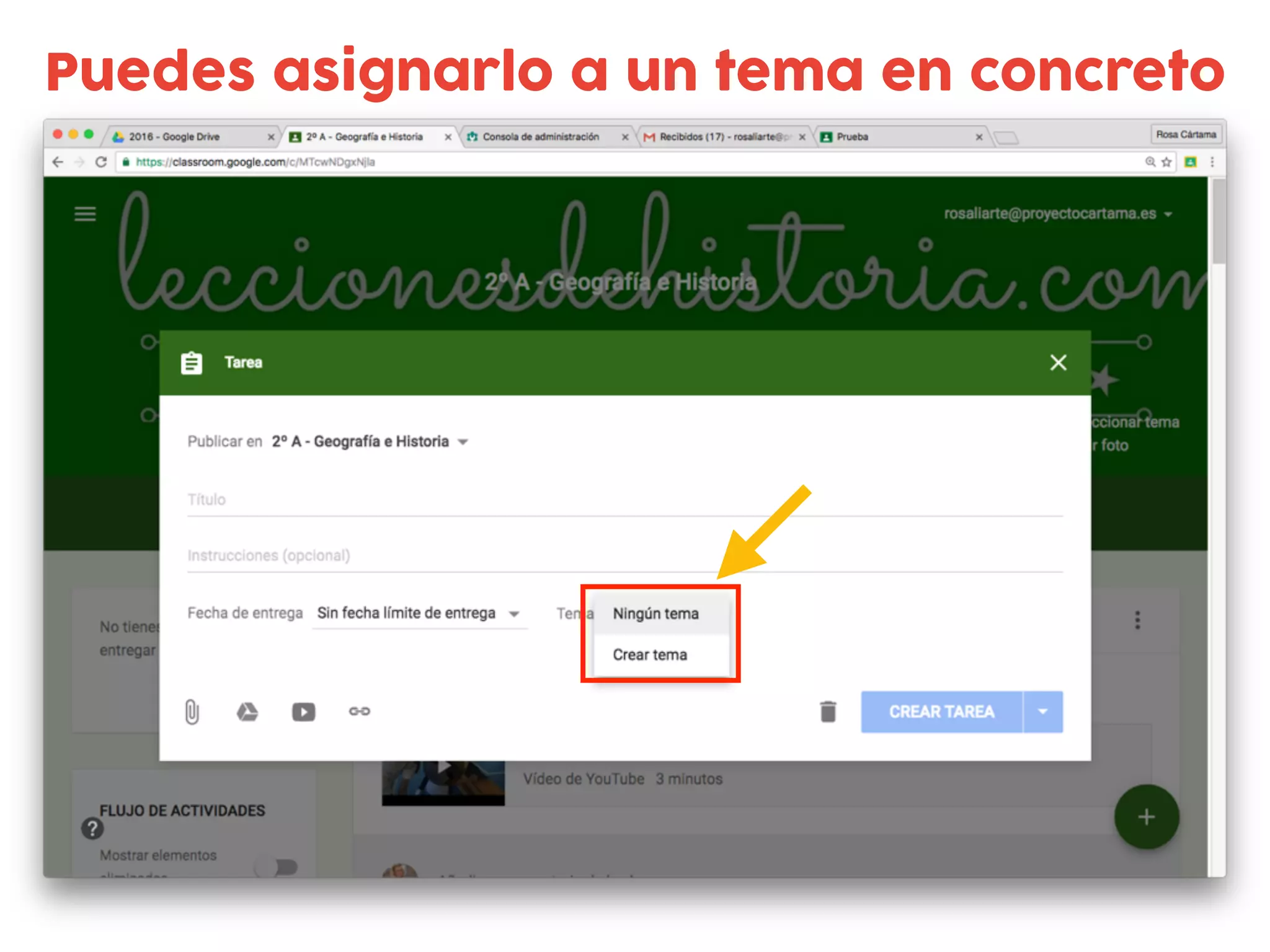Puedes asignarlo a un tema en concreto
 