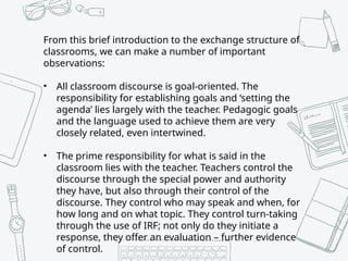 Classroom-Discourse-Report-PWERPOINT PRESENTATION | PPTX