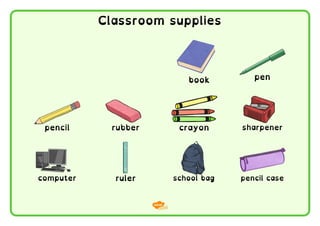 Classroom supplies wordmat 
