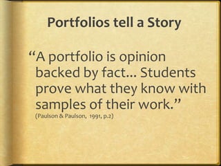 Do Your e-Portfolios have VOICE?Individual IdentityReflection Meaning Making21st Century Literacy“When words are infused by the human voice, they come alive.”- Maya Angelou
