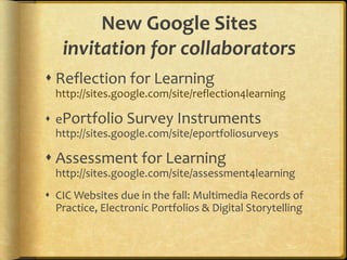 Digital Tools for ReflectionDigital Storytelling and Engagement