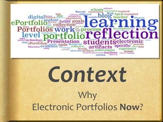 ContextWhy Electronic Portfolios Now?