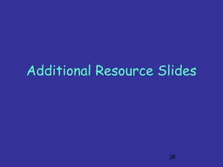 38
Additional Resource Slides
 