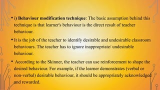 Classroom and behaviour management | PPTX
