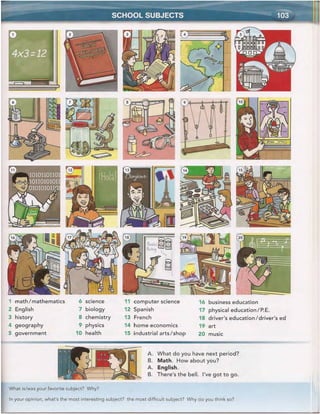 Classroom and subjects