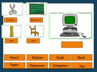 Classroom Objects Rouluer Classroom Objects: PowerPoint Activities | PPSX