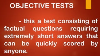 CLASSROOM ASSESSMENTS.pptx guide for teachers | PPTX