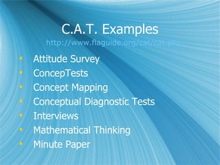 Classroom Assessment Techniques | PPT